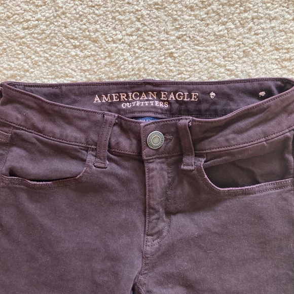 Maroon American Eagle Super Stretch Jegging - Picture 4 of 12